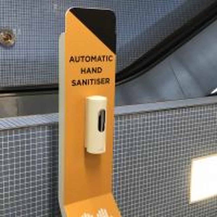 Hand sanitiser points installed on Tyne and Wear Metro