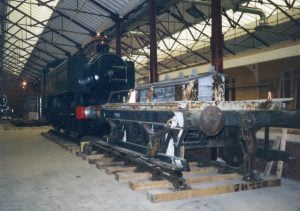 STEAM Museum begins to take shape as the Pannier Tank and Shunting Wagon are positioned inside.