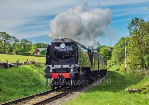34092 City of Wells at Townsend Fold – East Lancashire Railway