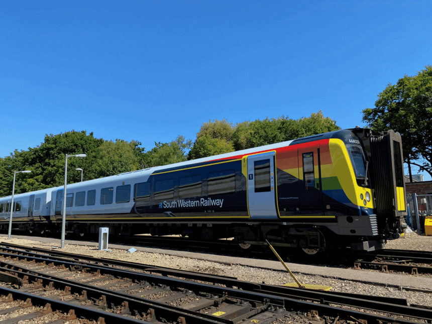 South Western Railway unveil Trainbow Class 444