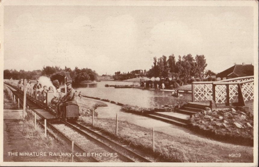 Old postcard of the Lincolnshire Coast Light Railway