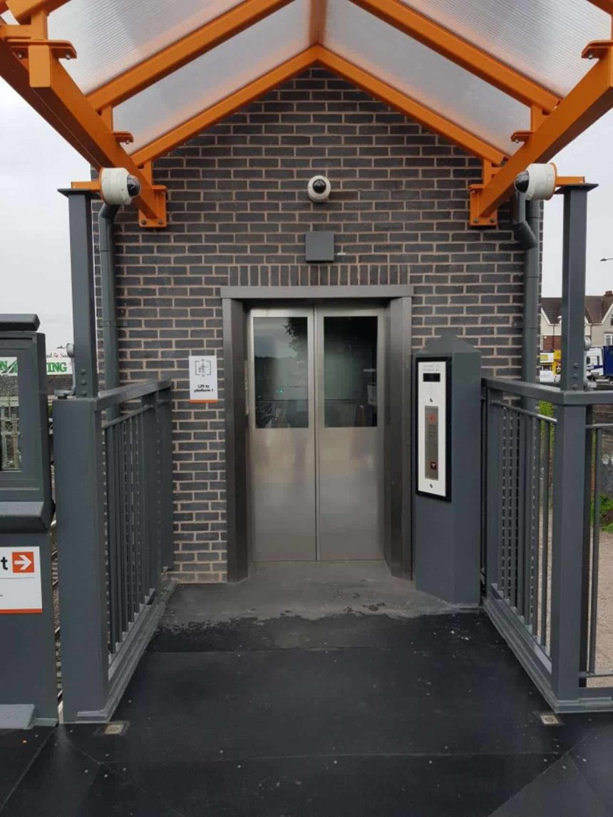 new lift at stechford station in Birmingham