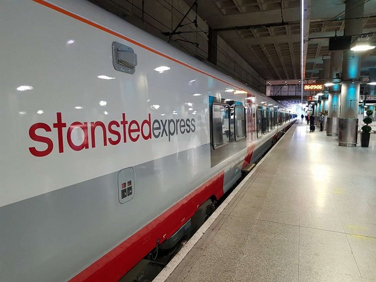 Stansted Express train at London Liverpool Street
