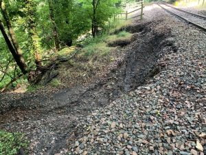 Landslip causes £100,000 repairs on the Bo'ness and Kinneil Railway