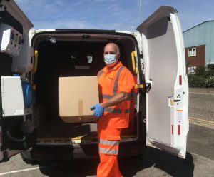 Network Rail volunteers deliver final PPE from distribution centre prior to closure