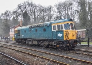 33108 in the snow at Highley - Severn Valley Railway