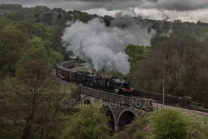 78022 and 75078 head over Mytholmes Viaduct - Keighley and Worth Valley Railway