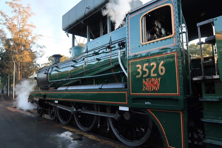 Mainline tests for New South Wales Rail Museum steam locomotive 3526