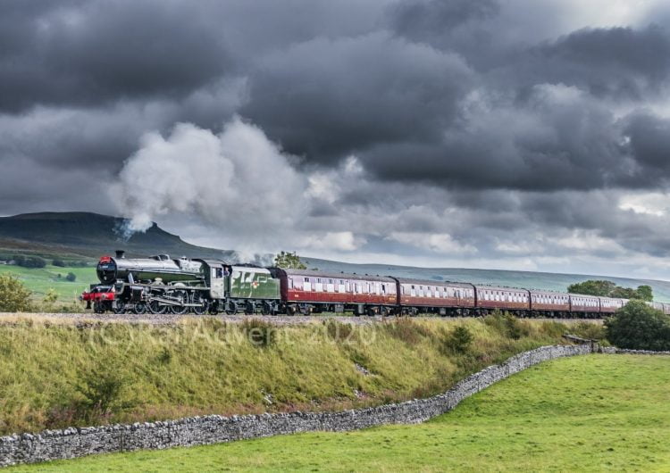 Steam Locomotive 45562 Alberta passes Selside with The Waverley