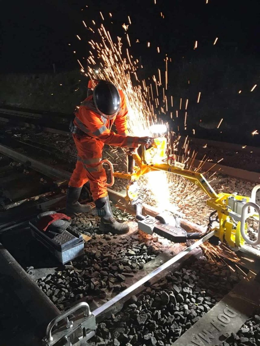 Anglia track renewals on the East Suffolk Line
