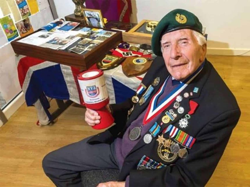 Harry collecting for the Normandy Veterans’ Association in 2016.