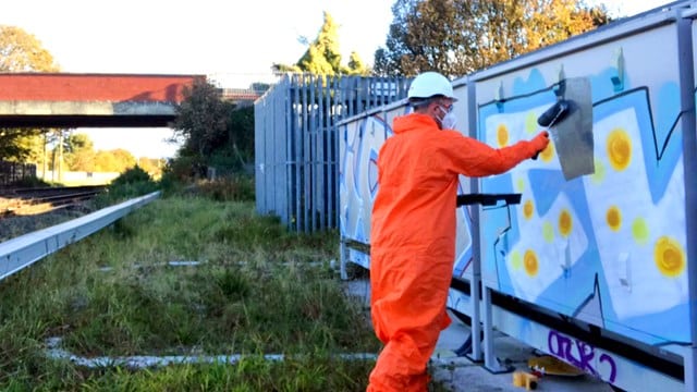 Southport graffiti clean up