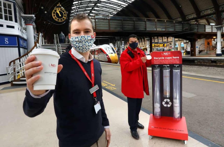 LNER paper cup recycling