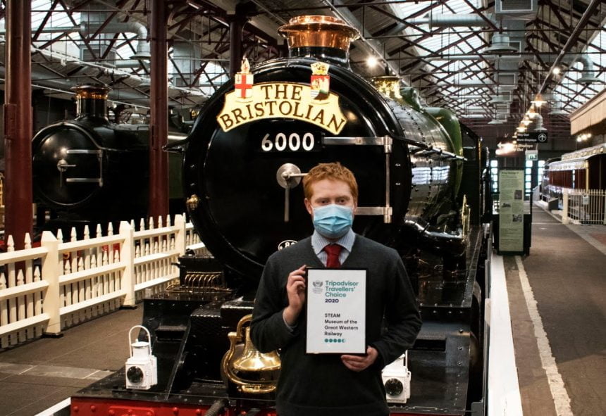 Adam Davies Visitor Experience Officer with STEAM's TripAdvisor Travellers' Choice Award