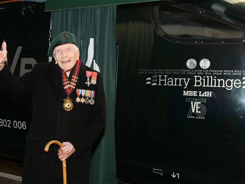 D-Day veteran Harry Billinge MBE will be providing a wreath which will be placed on board at St Austell.