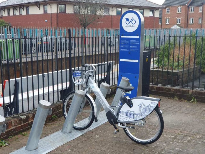 Nextbike electric bike sharing at Penarth Railway Station