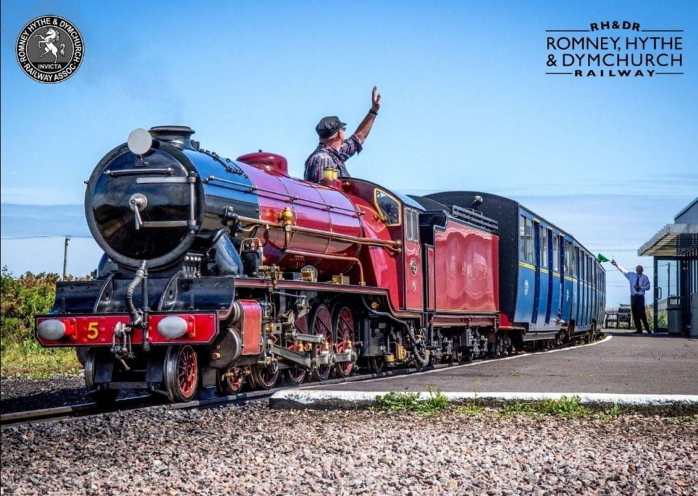 Romney Hythe and Dymchurch Railway steam train