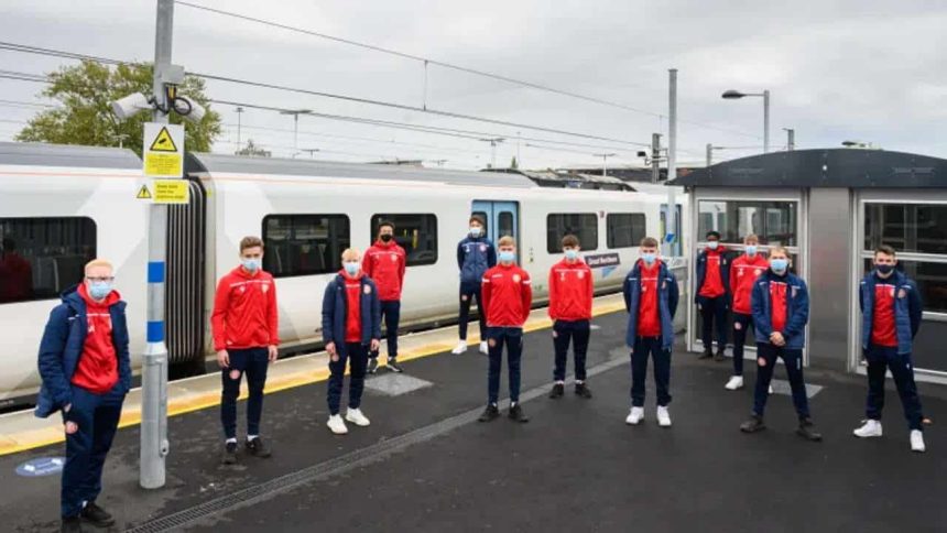 Zonal masking Stevenage FC Academy players are face-covering role models with free rail travel