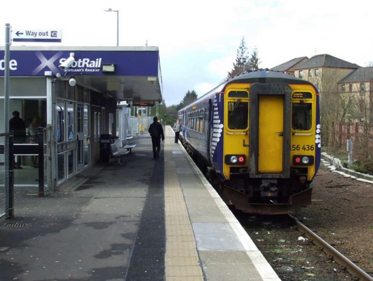 ScotRail Class 156 156436 at East Kilbride after arriving with a service from Glasgow Central
