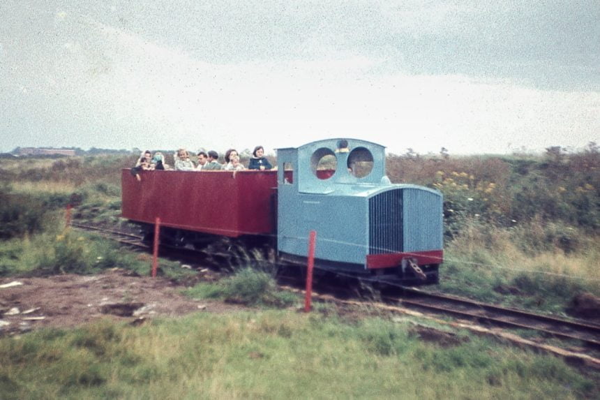 Busy opening train on the Lincolshire Coast Light Railway