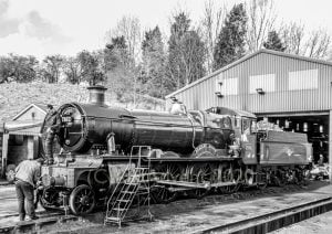 7802 Bradley Manor at Bridgnorth MPD at the Severn Valley Railway