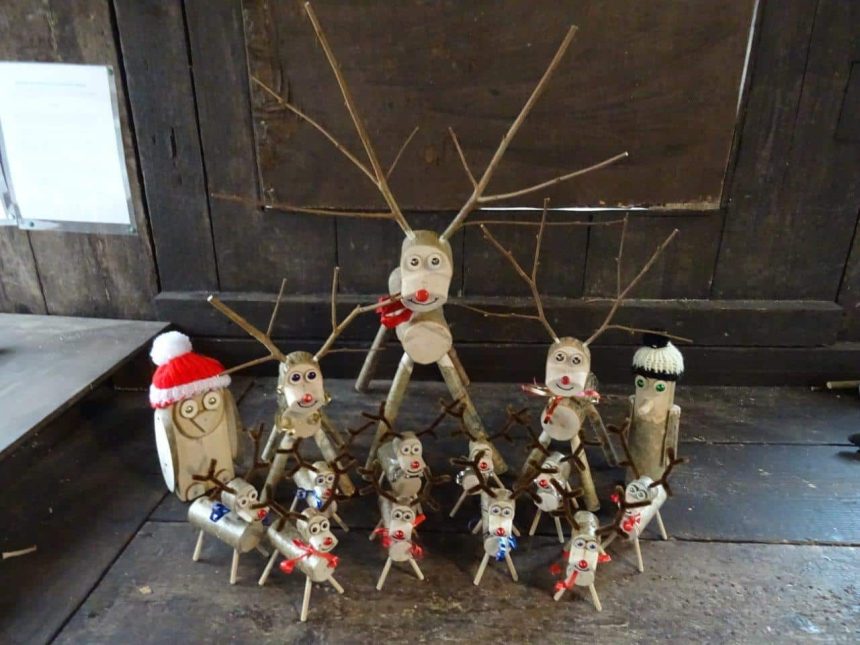 Wooden Christmas Reindeer at Amberley