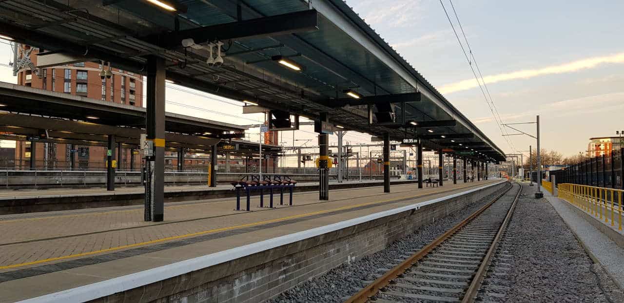 New platform at Leeds station