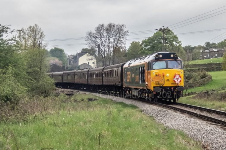 50007 on the Keighley and Worth Valley Railway