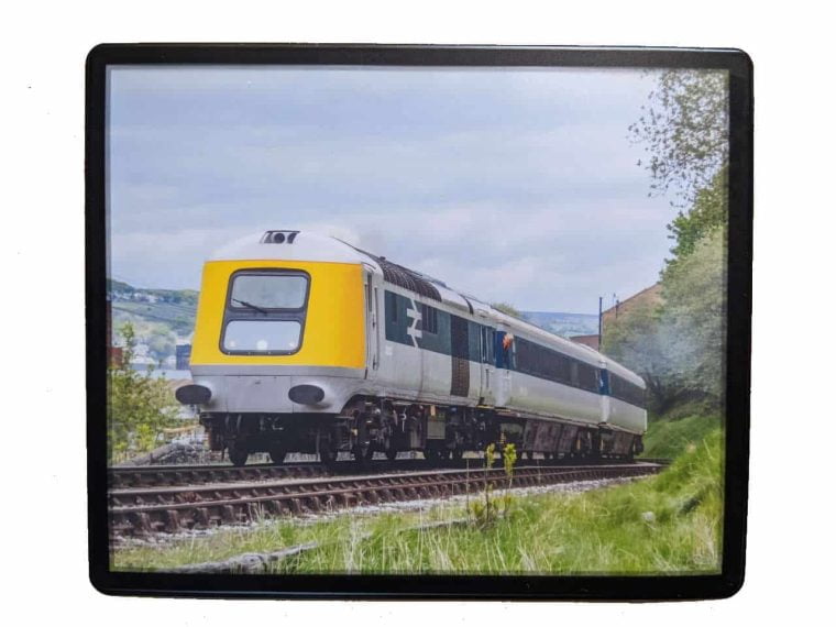 Mousemat featuring HST Prototype powercar 41001 on the Keighley and Worth Valley Railway
