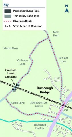 Crabtree railway level crossing proposal Burscough