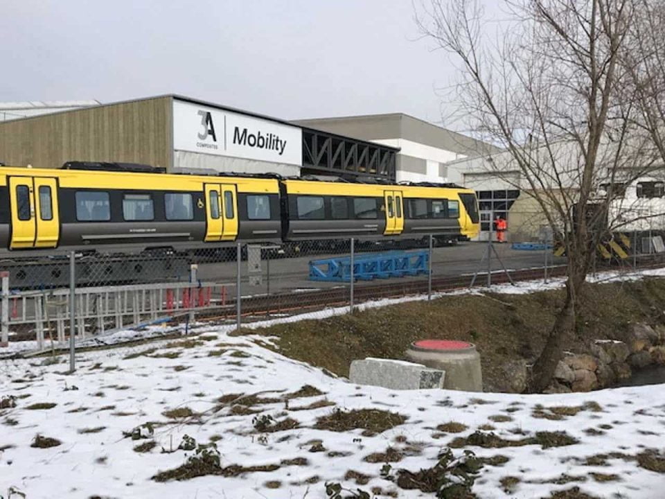 Merseyrail Class 777 preparing to leave the Stadler factory