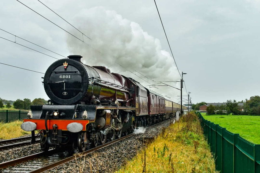 6201 Princess Elizabeth hauling The Northern Belle and heading for Carlisle