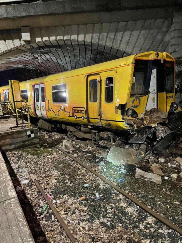 Merseyrail train at Kirkby after incident