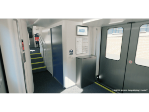 Entrance and Exit for New Cars for Metra // Credit Alstom