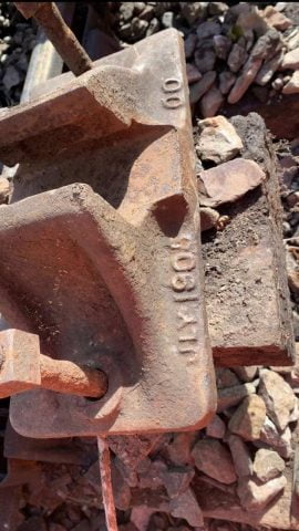 Historic track plates found during Stourbridge Town branch line