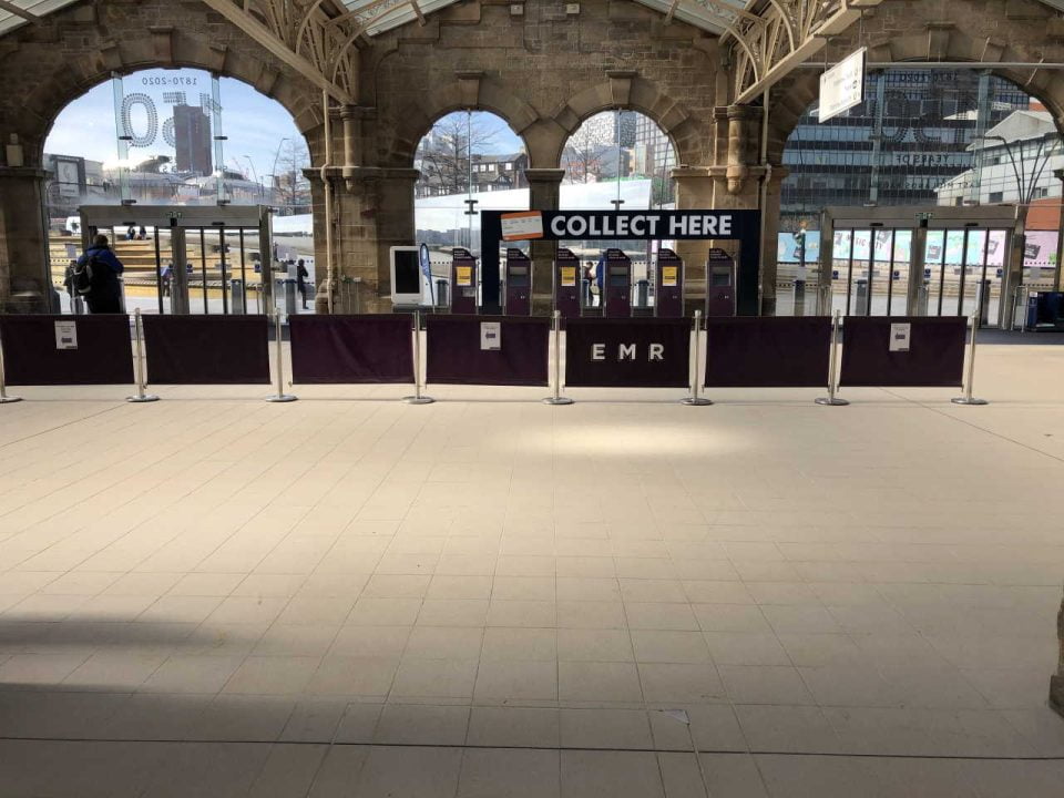 New gates and tiling at Sheffield railway station