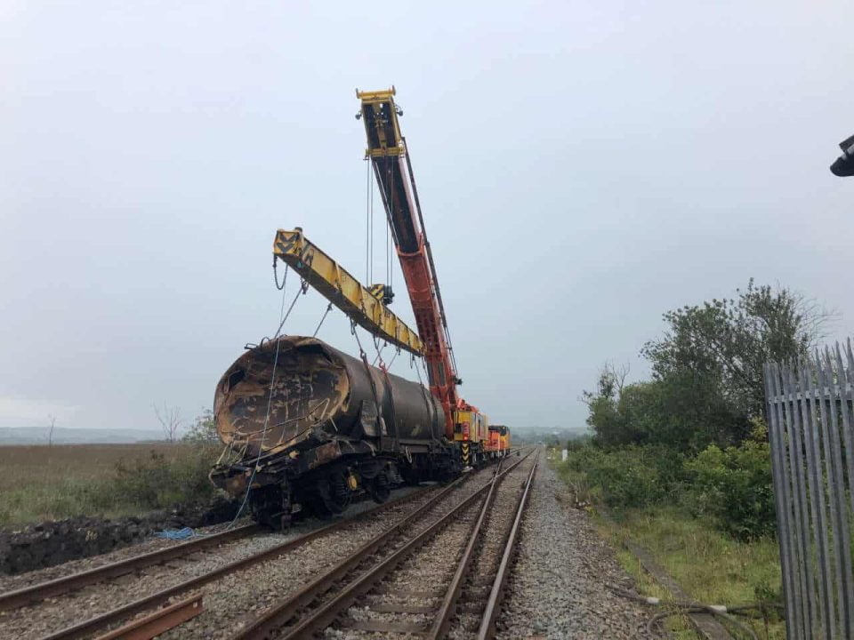 Llangennech Train derailment recovery