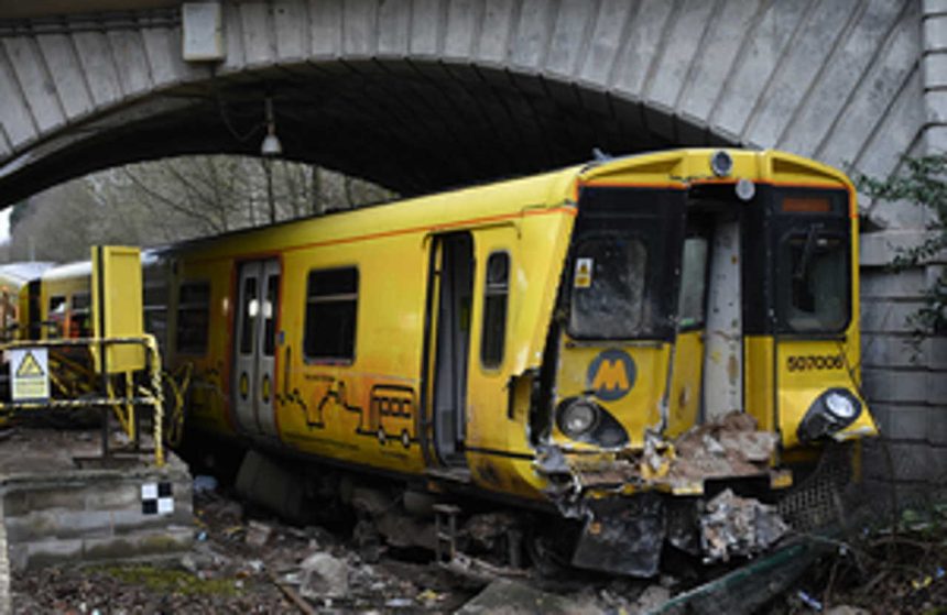 Merseyrail train crash at Kirkby