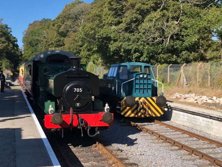 Steam train at the Plym Valley Railway