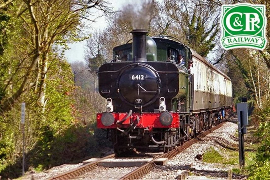 Pannier Tank 6412 on the Chinnor and Princes Risborough Railway