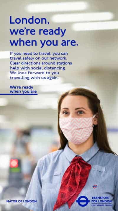 TfL Image - London Underground social distancing - we're ready
