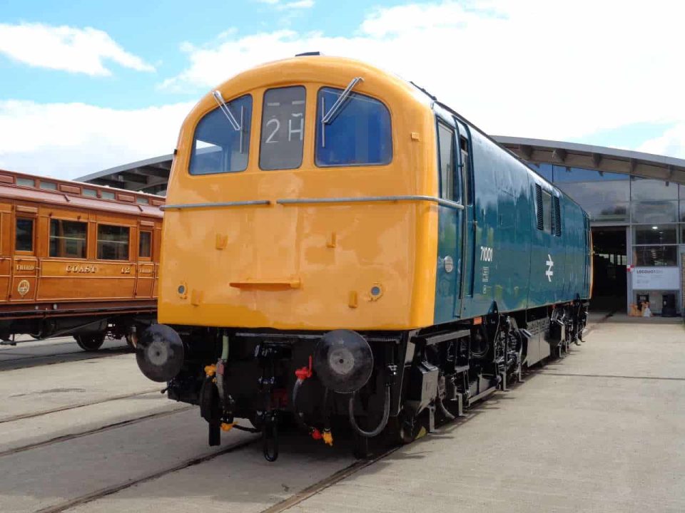 Class 71 outside of Locomotion, Shildon in County Durham
