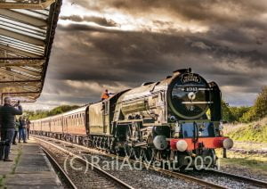 LNER A1 60163 Tornado stands at Hellifield