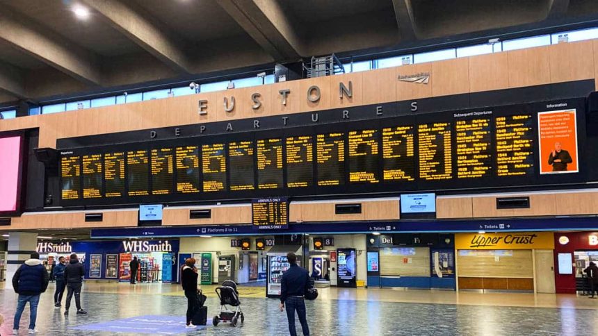 British Sign Language screens for passengers at London Euston