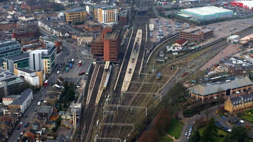 Watford Junction Abbey Line aerial shot
