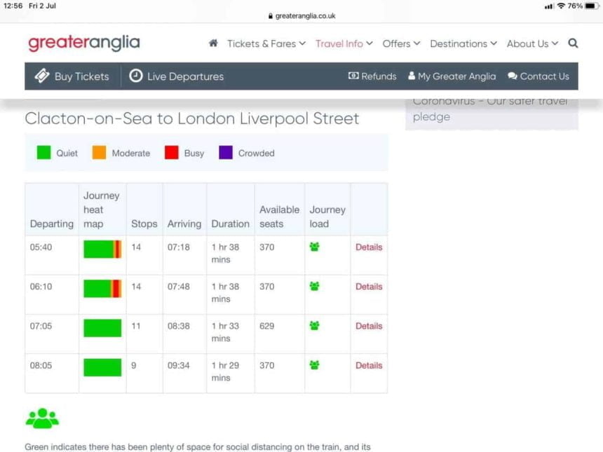 Less Busy Trains Greater Anglia