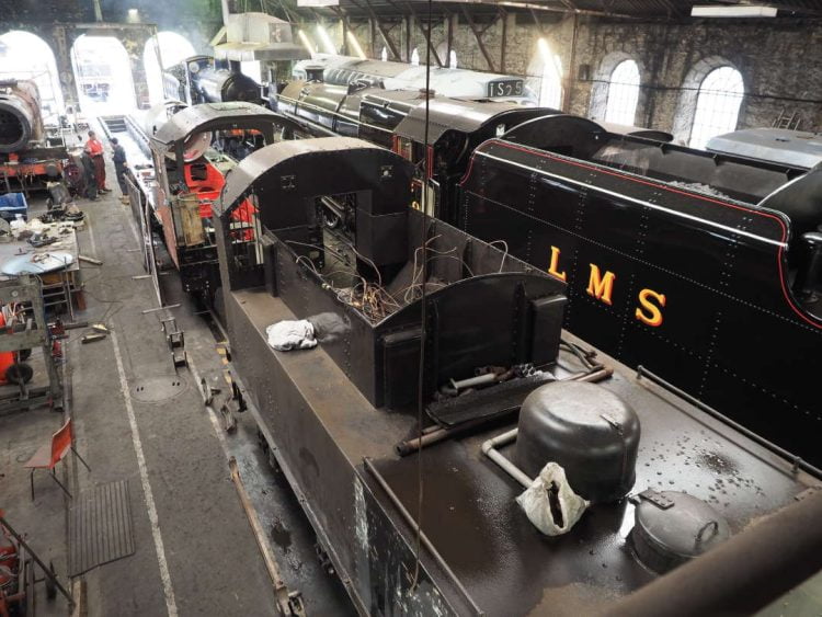 Back in the Main Shed with it's Tender and 5025 // Credit Iain Smith