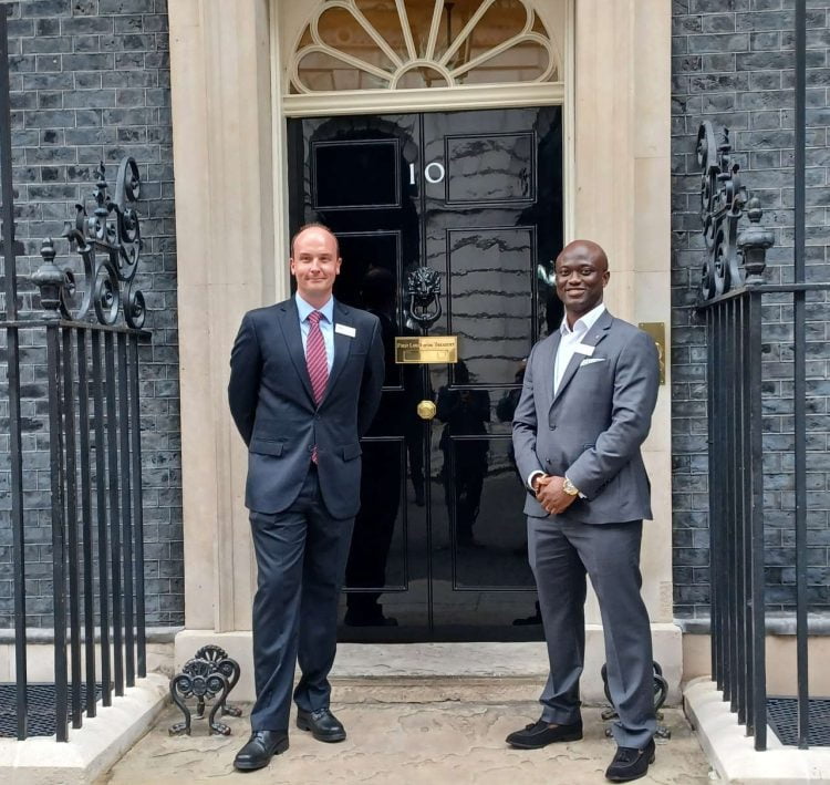 Lyle Mitchell (L) and Samuel Obiri-Yeboah (R) at Number 10