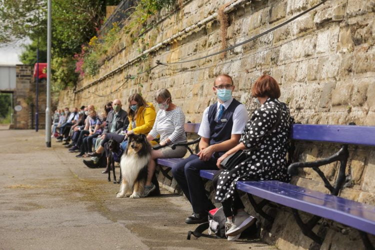 TransPennine Express launch 'chatty bench' initiative on the world's longest railway bench in fight to end loneliness in the UK.