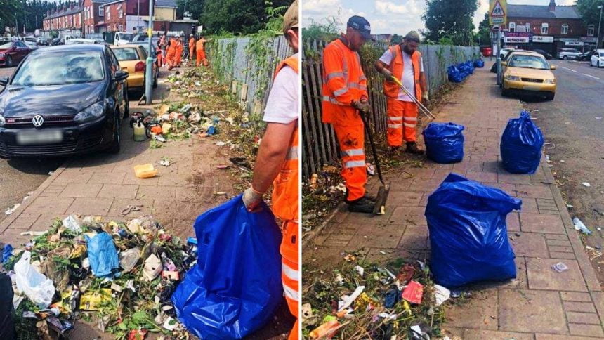 Fly tipping clean up by Network Rail